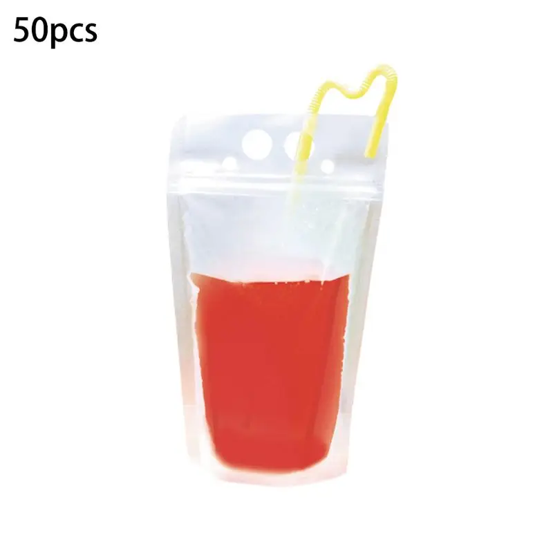 50 пакетов для напитков стойкие Многоразовые Пакеты Q1QC|Одноразовая посуда| |