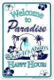 

Paradise Tin Sign Paradise Metal Tin Sign Retro Art Poster Wall Plaque Decor