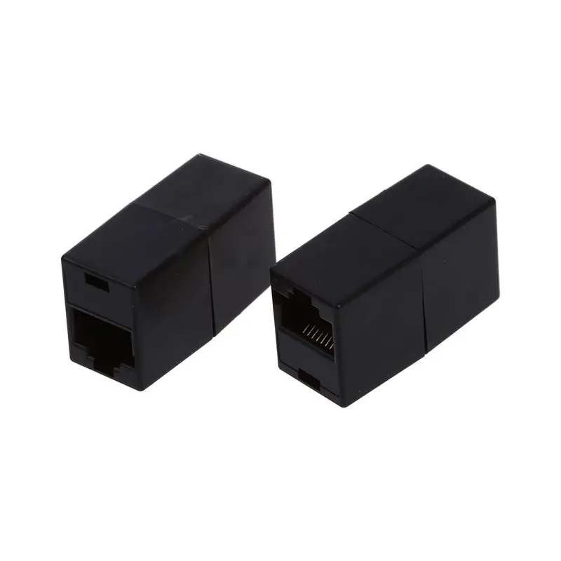 Plastic RJ45 8P8C Female To LAN Couplers - Black (Pack Of 10) | Обустройство дома