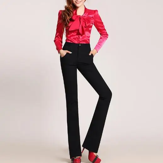 2020 брюки для офиса женщин стрейчевые девушек с высокой талией брюки-карандаш