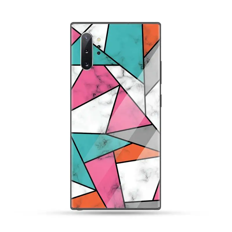 

Luxury line marble Pattern funda coque cover Phone Case Tempered glass For Samsung S6 S7 edge S8 S9 S10 e plus note8 9 10 pro