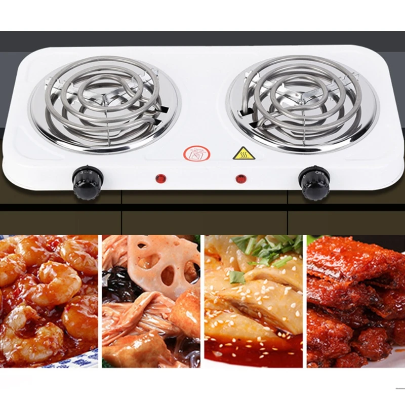 

Portable Electric 2000W Mocha Pot Double Stove Hotplate Adjustable Temperature Furnace Home Kitchen Cook Coffee Heater