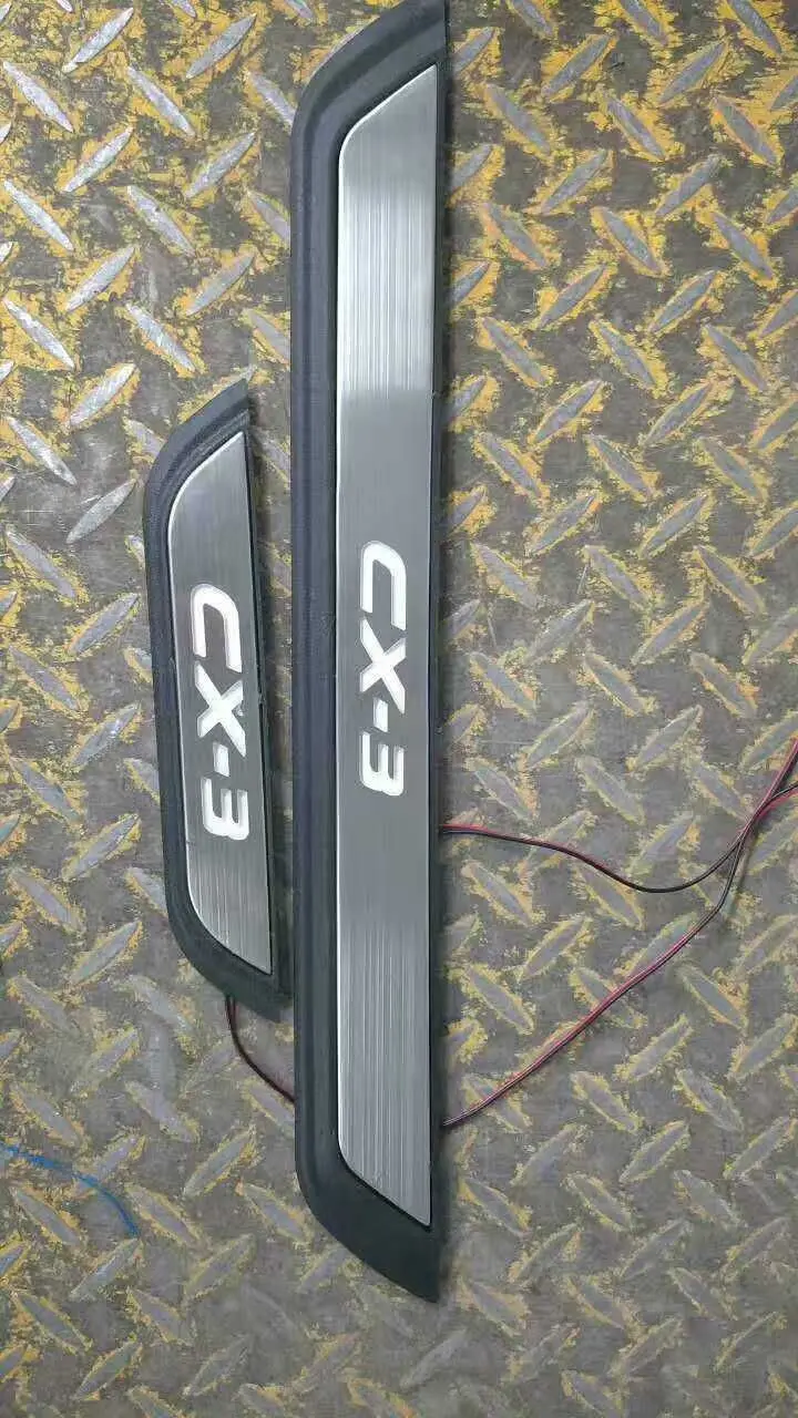 

NEW Original Quality LED Light Door Sill Scuff Plate Car Covers For Mazda CX 3 CX-3 CX3 Accessories 2017 2018 2019