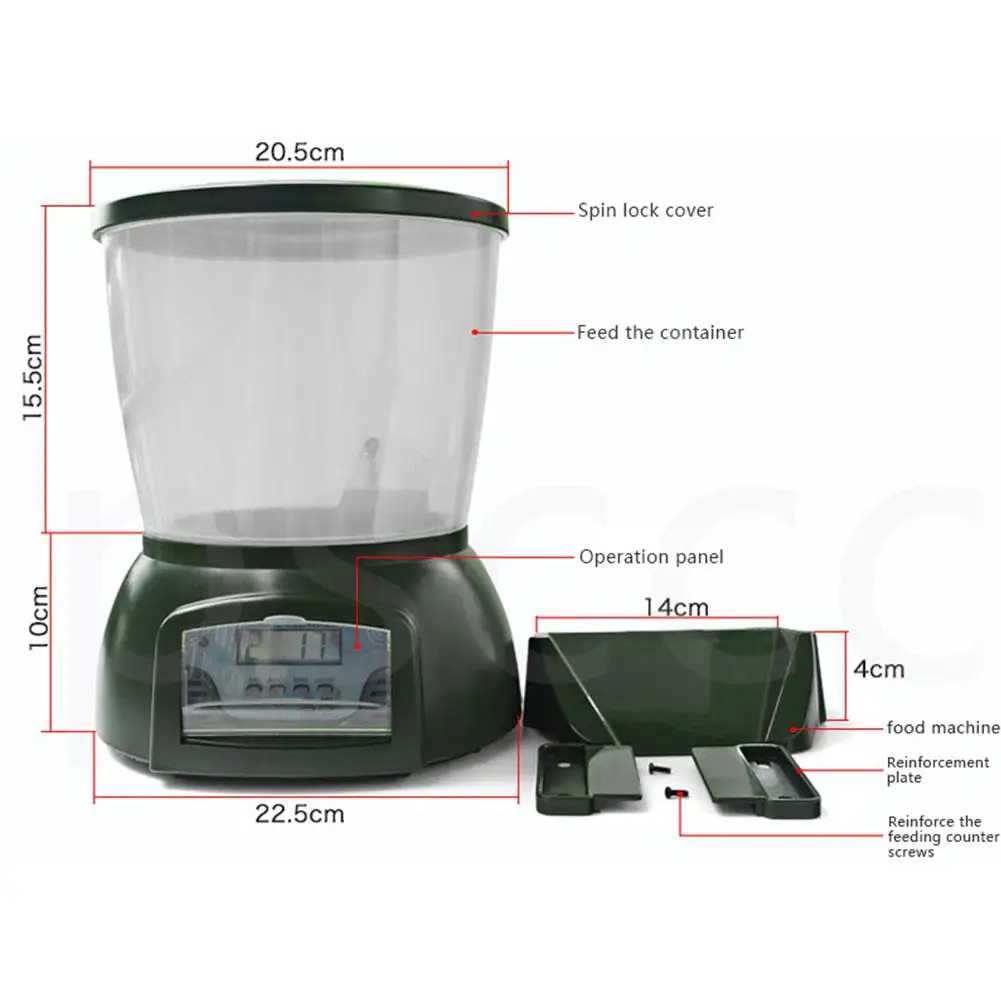 Автоматический кормушка для пруда и рыбы Kuulee диспенсер рыб цифровой таймер