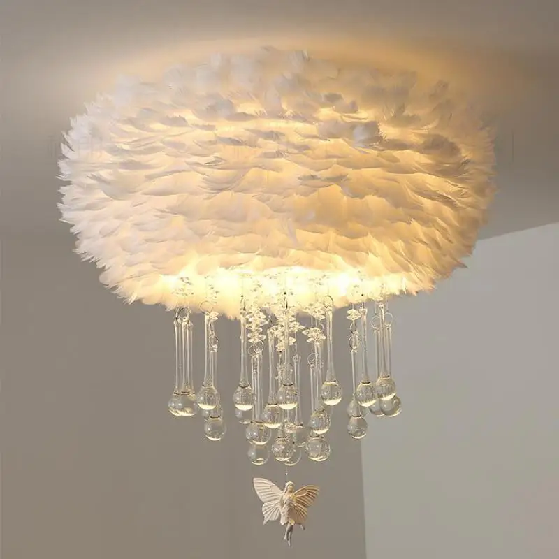 Светодиодный хрустальный потолочный светильник круглый современный