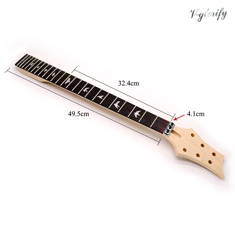 6-струнная электрическая гитара с инкрустацией ласточкой 24 лада матовая и