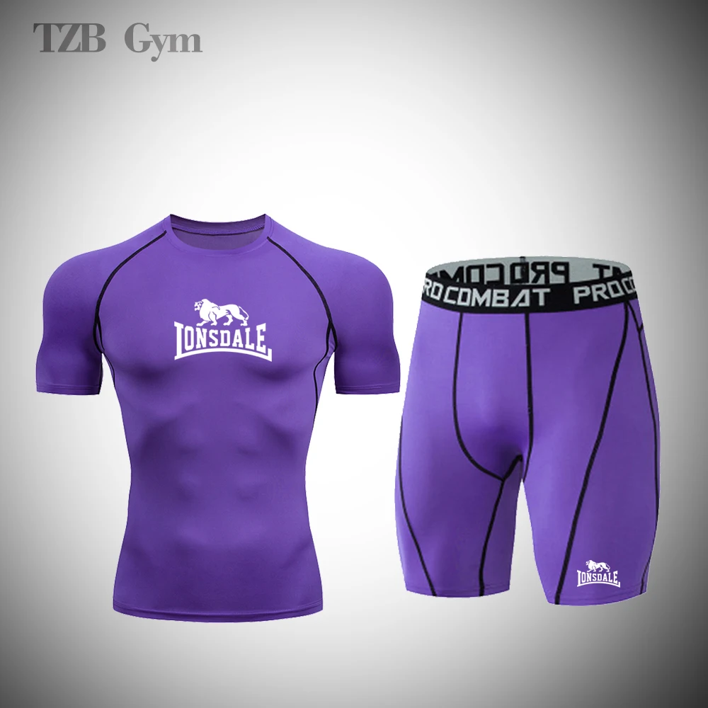 

Men's Sports Tights Running Gym Training Quick Drying Sportswear Fitness Compression T Shirt Running Basketball Training Shorts