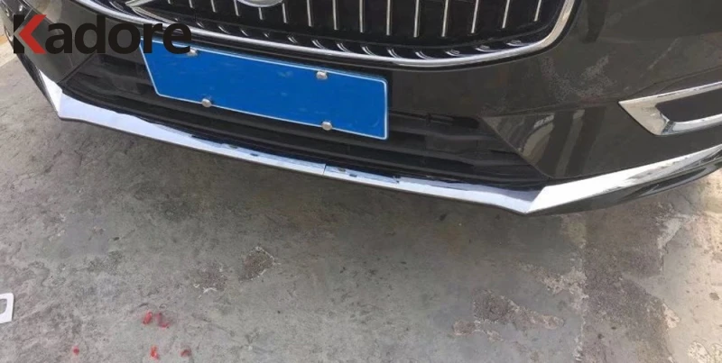 Для Volvo XC60 XC 60 2018 2019 2020 ABS хромированный передний нижний бампер Гриль Нижняя крышка