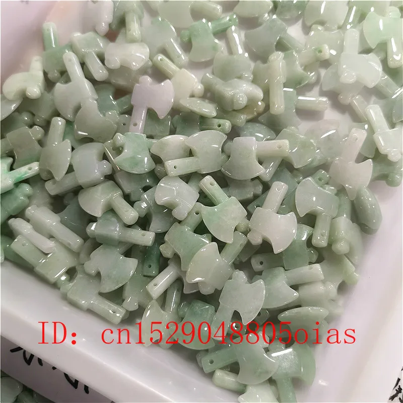 DIY Natural Jade Beads Jadeite Axe Ax Pendant Emerald Jewelry Fashion Charm Accessories | Украшения и аксессуары