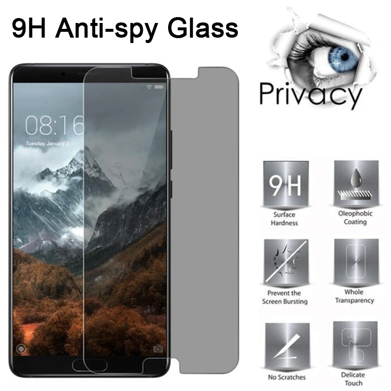 Anti-Spy Full Anti Peep Screen Protector For Huawei Y7 Y6 Y5 Prime 2018 Privacy Protection Glass 2017 9H | Мобильные телефоны и