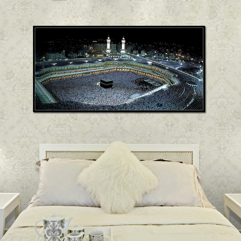 Большая мечеть Мекки холст художественные картины для домашнего декора
