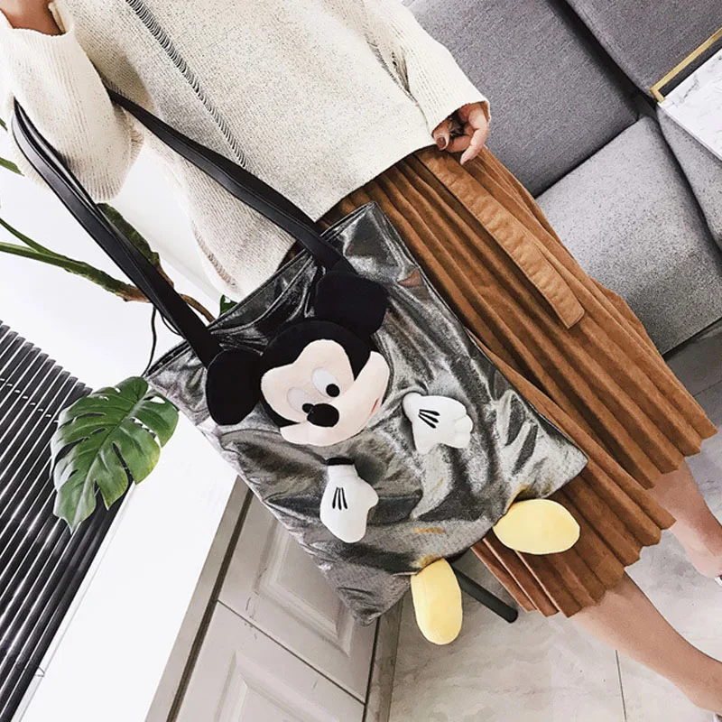 Disney Mickey Mouse плюшевые рюкзаки женская сумка на плечо модные женские сумки вечерние