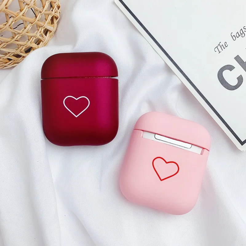 YBD Модный чехол с рисунком маленького сердца для AirPods Air pod Series 1 2 Жесткий Чехол для ПК чехол для Apple Airpods чехол Coque Funda