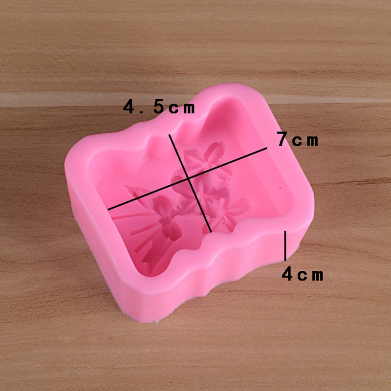 

3D Silicone Soap Mold Flower Cake Chocolate Fondant Sugar Mould Pink Silicon Mold Diy Craft Household Baking Tools