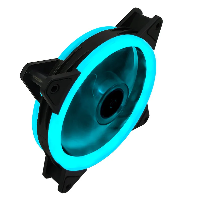 

Dual aperture computer cooling fan 12CM dual aperture 12025 RGB silent chassis fan cooler graphics cards