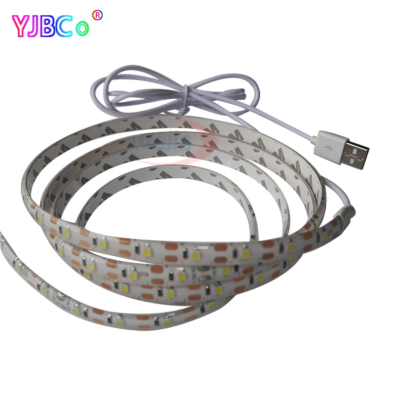 5 в 1 м 2 3 4 USB кабель светодиодный СВЕТОДИОДНАЯ лента SMD 5050 2835 Рождественский Декор