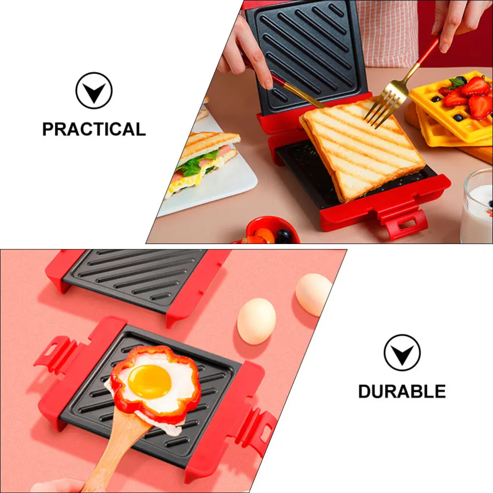 

1pc Home Microwave Oven Grill Plate Sandwich Bread Baking Tray (Assorted Color)