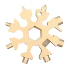 19-в-1 снег брелок с инструментами мультиинструмент ключи, дюймовый стандарт Комбинации Нержавеющаясталь зимние Форма открытый Портативный Снежинка