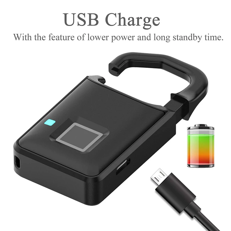 HONTUSEC биометрический навесной замок с отпечатком пальца P2 отпечаток защитный