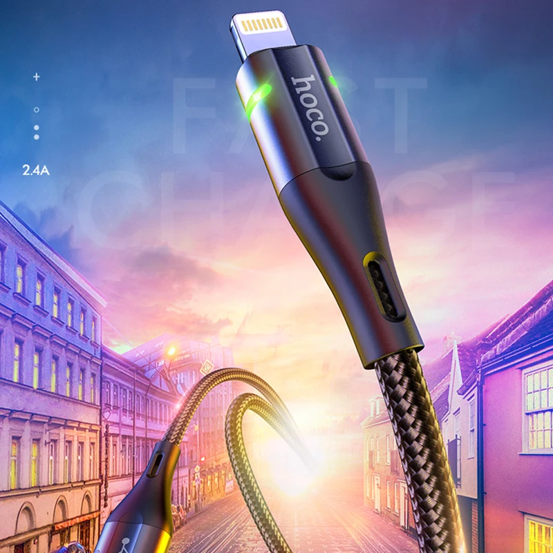 HOCO USB кабель для iPhone 11 Pro Max Apple Plug быстрое зарядное устройство передачи данных X XS 8 7