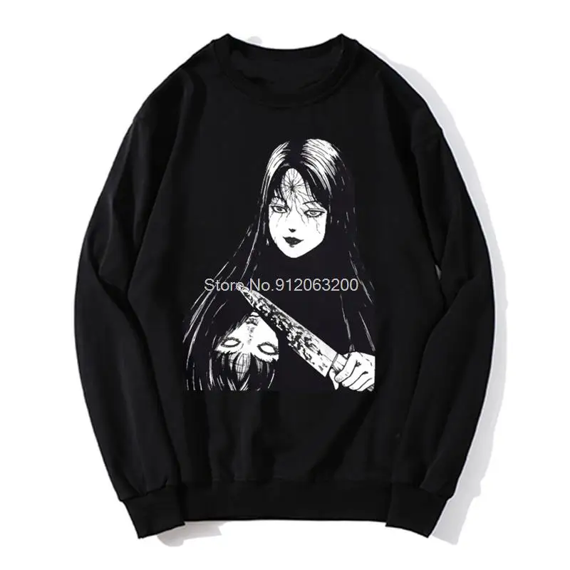 

Junji Harajuku Ito Hoodie Japanese Kago Manga Horror Uzumaki Tomie Men O-neck Hoodies Sweater Sweatshirt Harajuku Streetwear