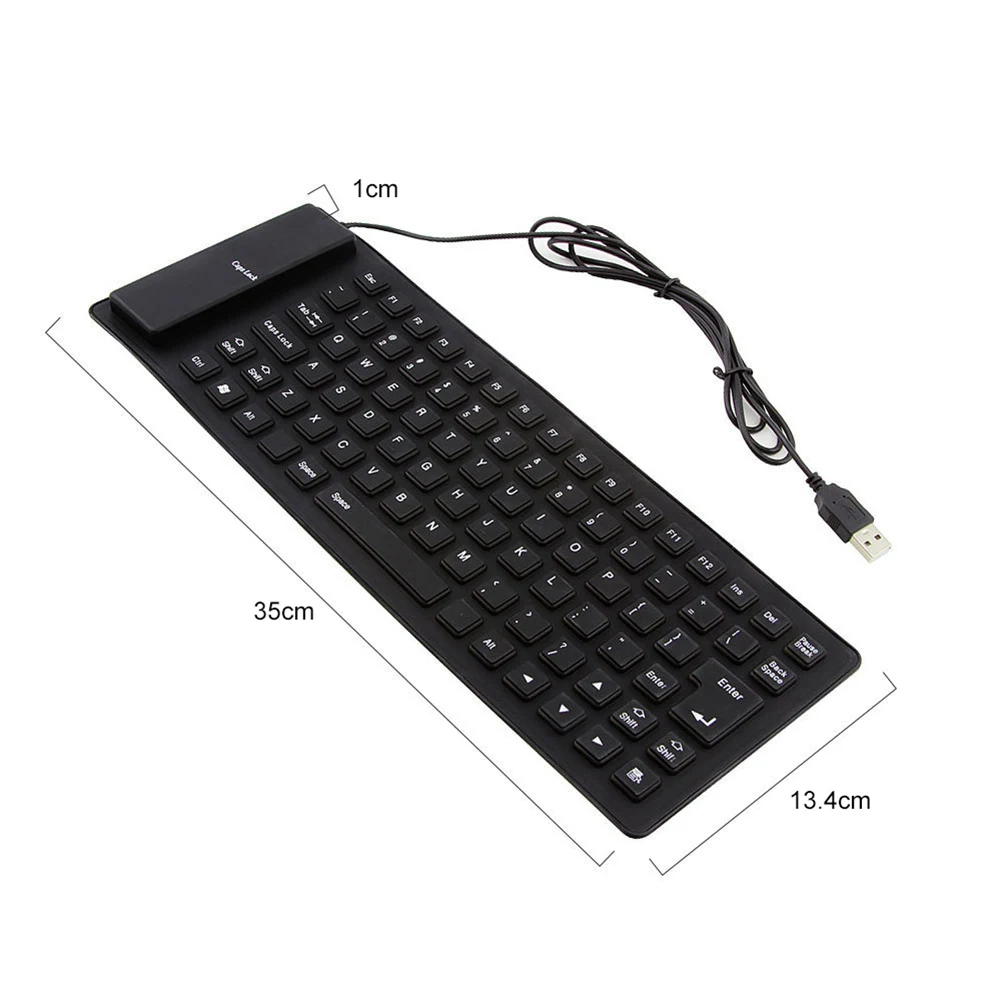 

85 Keys Portable Foldable Wired USB Mute Silicone Keyboard for Laptop/Computer