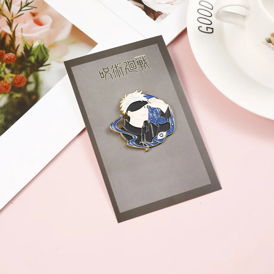 

anime Jujutsu Kaisen Gojo Satoru Cosplay Brooch Badge Prop Anime Metal Man Woman Pin Props Accessories