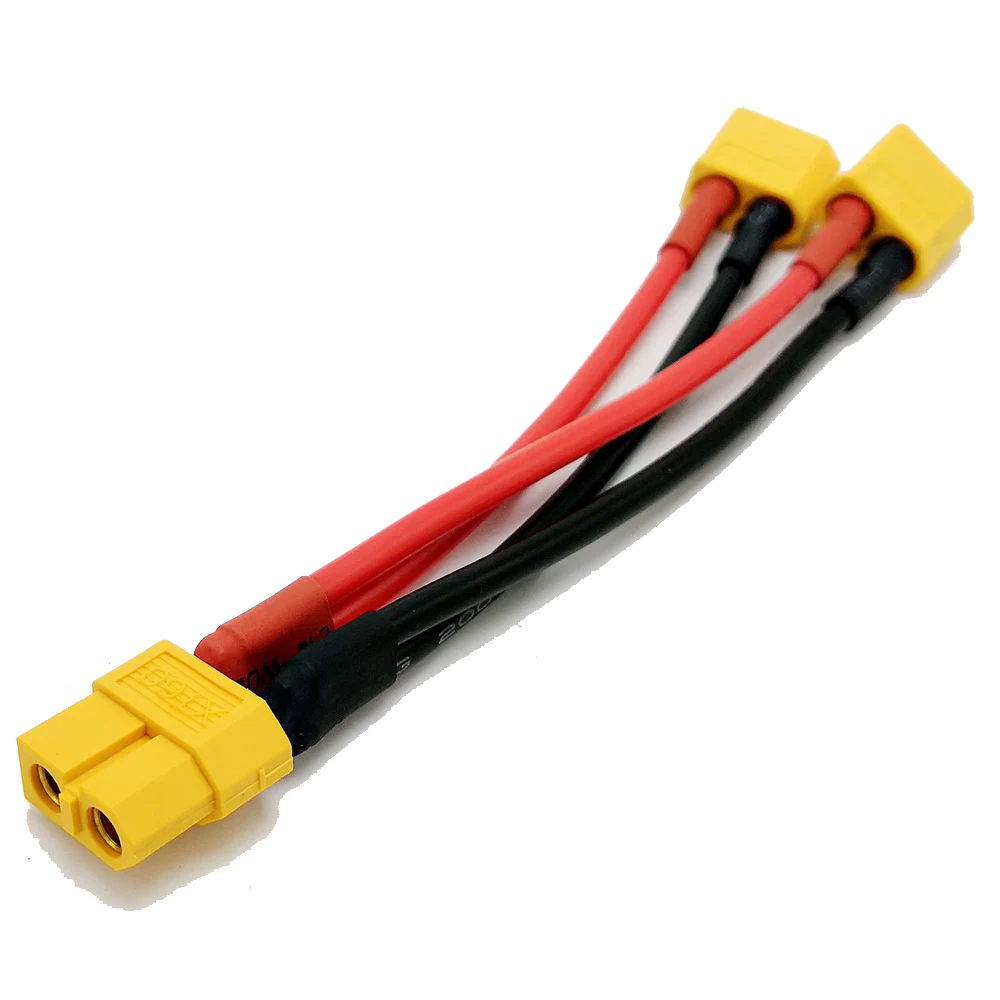 Бесплатная доставка 10 см 14awg силиконовый XT60 параллельный соединительный кабель
