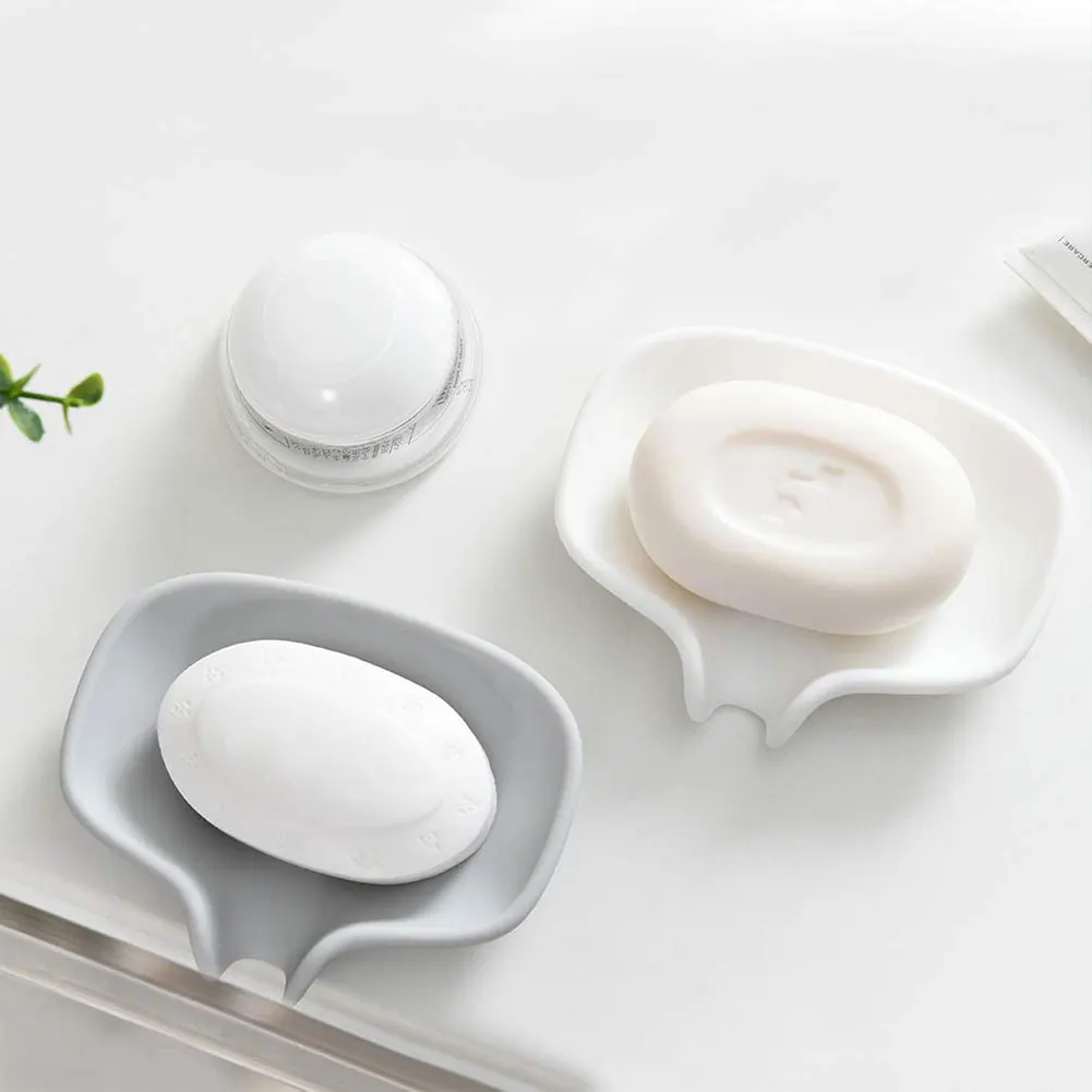 Силиконовая мыльница со сливом держатель для мыла душа/ванной комнаты