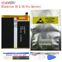 starveitu battery for blackview s8 pro 3180mah bateria mobile phone replacement li ion batteries for s8 with repair tools