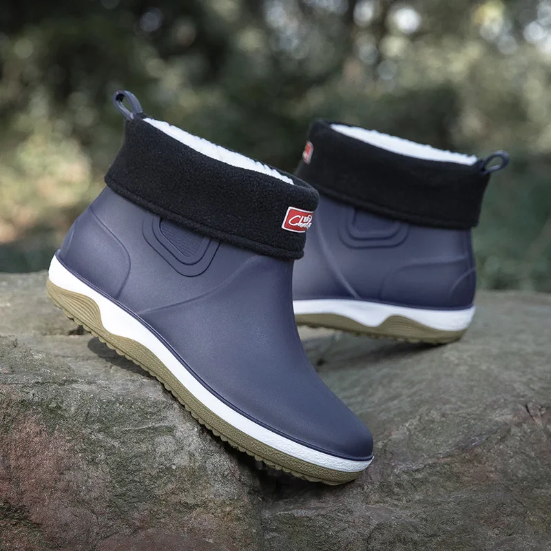 Резиновые сапоги мужские кружевные резиновые подошвы галоши рыболовные