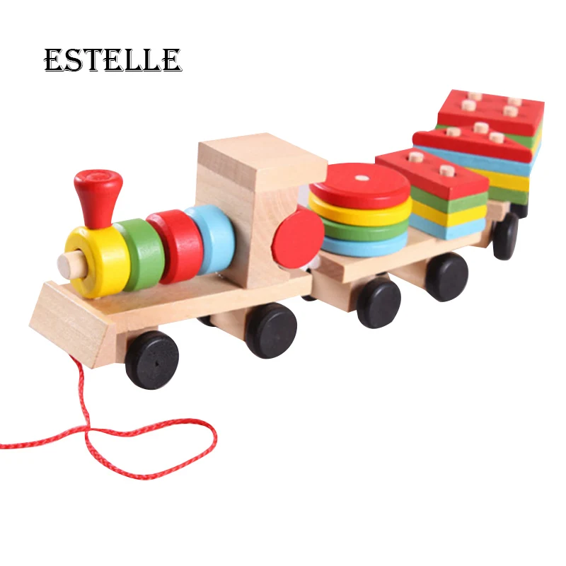 Деревянный поезд QWZ детский обувной блок игрушка Монтессори Мягкие блоки