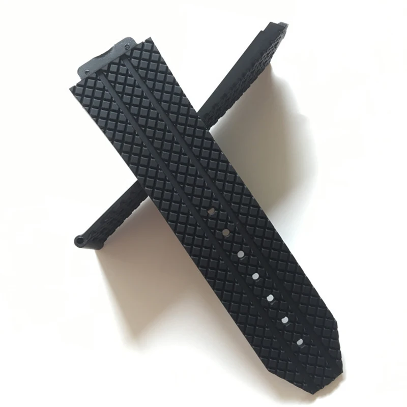 Silicon WatchBand For HUBLOT Big Bang Classic Fusion Series Skidproof Band Watch Strap 25*19mm black Wrist Bracelet Belt images - 6