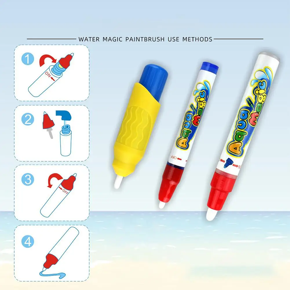 100*70 см детская красочная Волшебная водная живопись граффити холст для детского