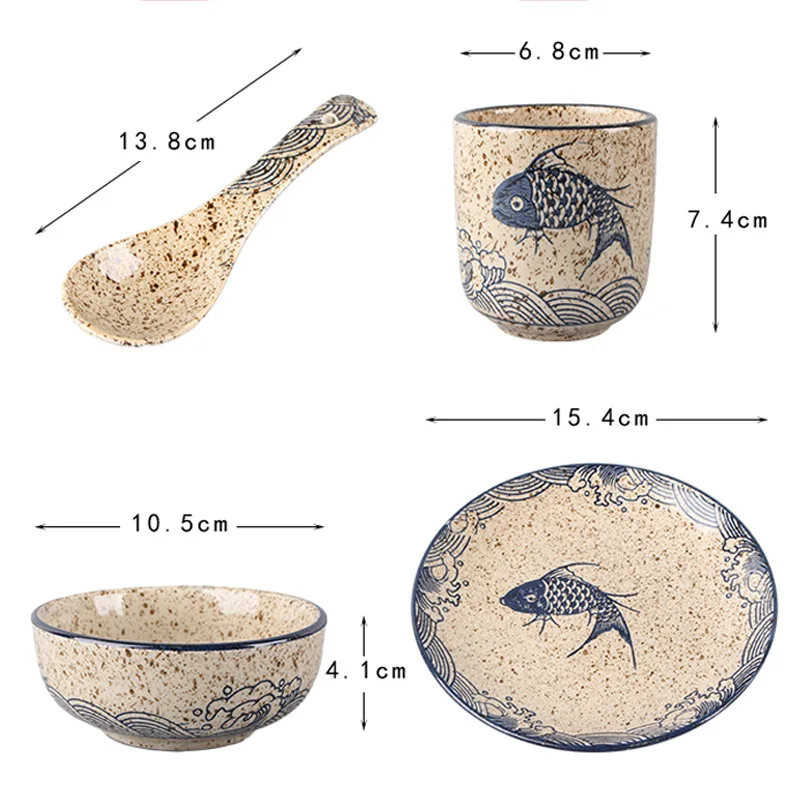 Набор керамических тарелок и чашек 4 шт./компл. | Дом сад