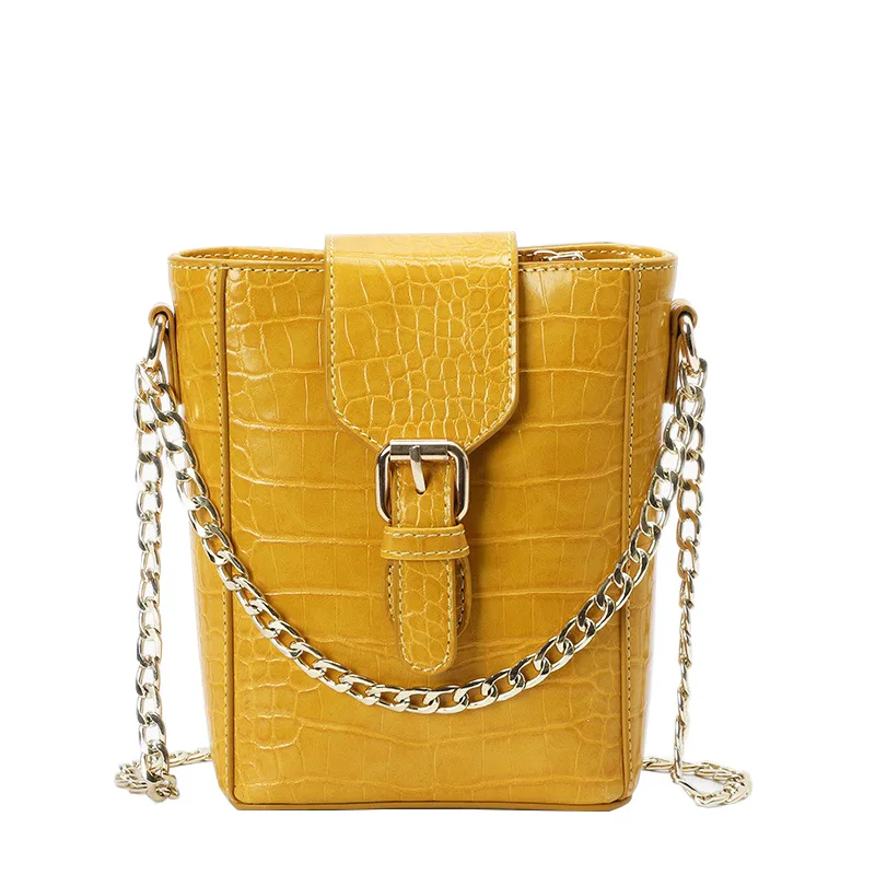 

Small Bag 2020 New Fashion Net Red Fashion Versatile Ins Single Shoulder Cross Bags Chain Bucket Women's Bag Flap Chain Handbags