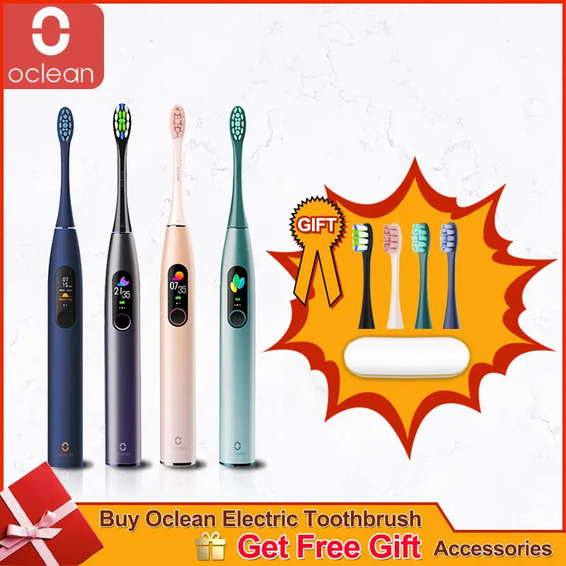 

Sonic Electric Toothbrush Oclean XPRO Teeth Vibrator Global Version Wireless Charge IPX7 Holder Color Touch Screen With App