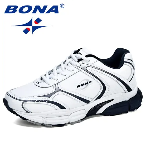BONA New Designers Action Leather Trendy Running Shoes Men Outdoor Sneakers Man Walking Jogging Shoes Athletic Footwear