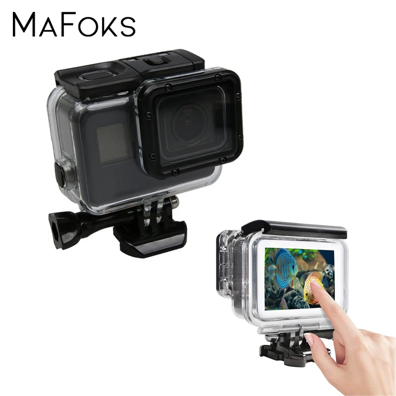 Водонепроницаемый Чехол 45 м с тачскрином корпус для GoPro Hero 5 6 7 черный подводной
