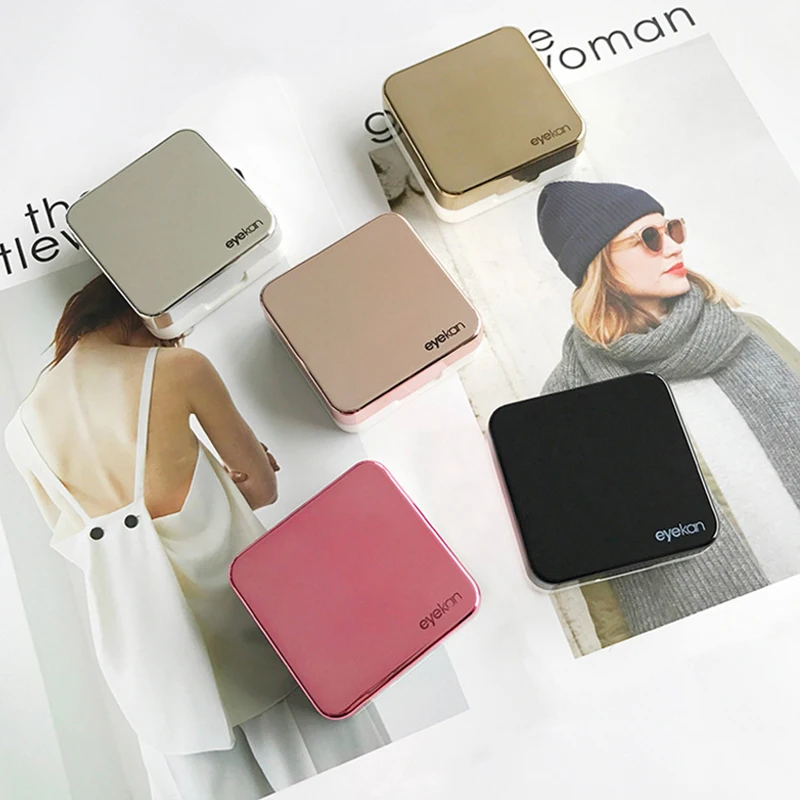 1 шт. ABS пластик квадратный зеркальный чехол разноцветные контактные линзы Чехол