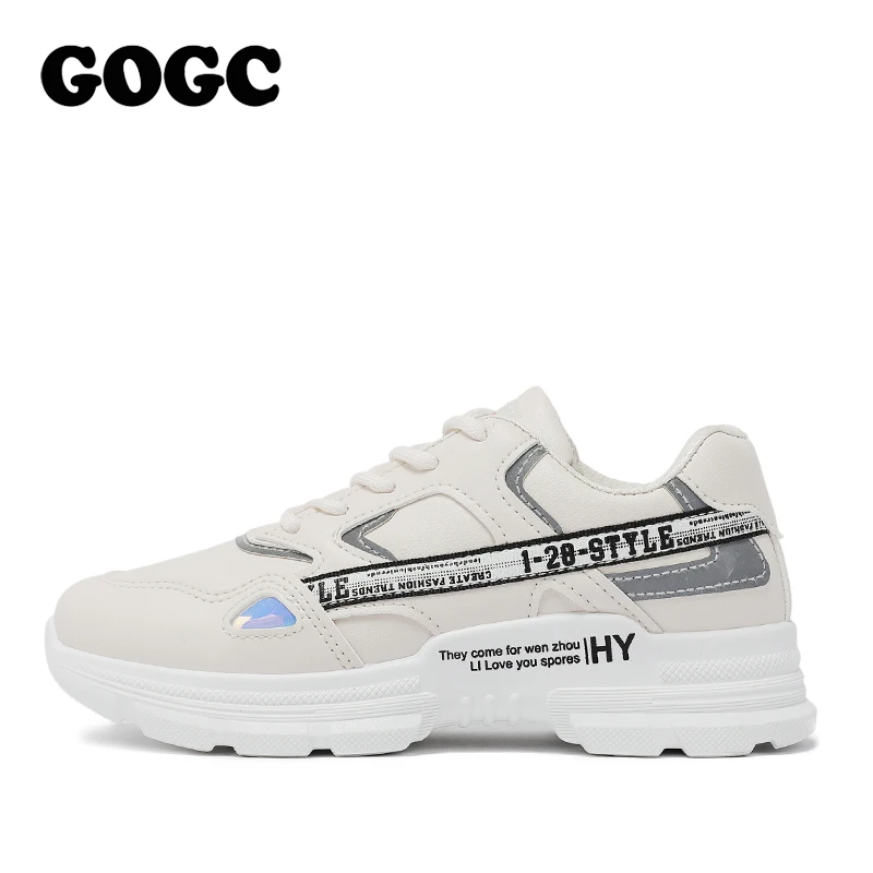 Женские кроссовки на платформе GOGC серые повседневные массивной модель G6809 весну