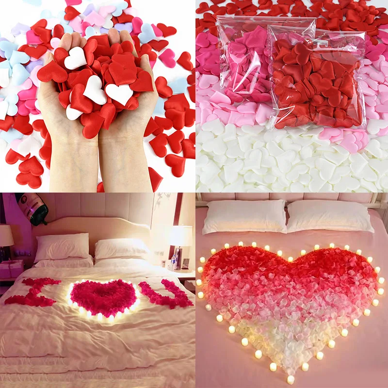 

100pcs/lot Sponge Love Heart Shaped Confetti Throwing Petals for Wedding Decorative Handmade DIY Petals Birthday Party Supplies