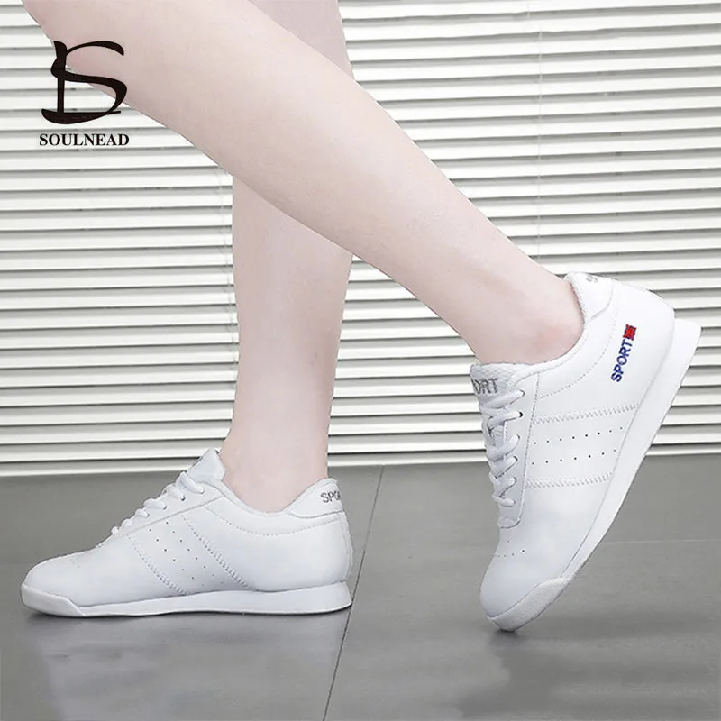 Обувь для аэробики девочек детские белые кроссовки в стиле хип хоп джазовых