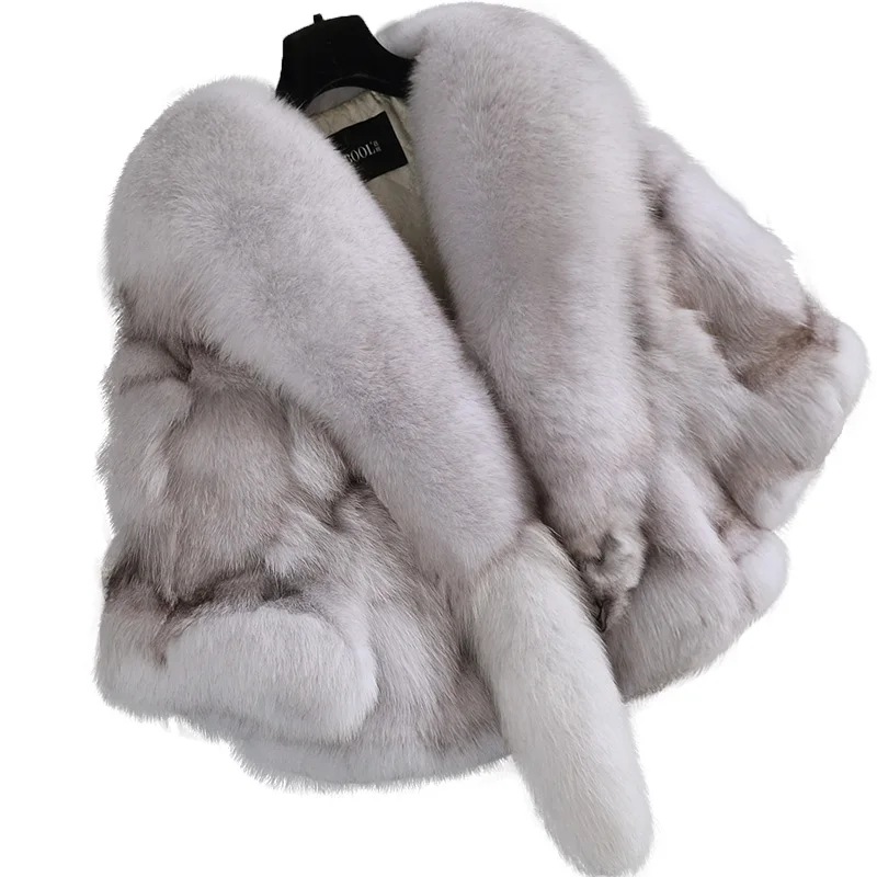 Женская Шуба из натурального меха куртка синего лисьего пальто зимнее жилет с