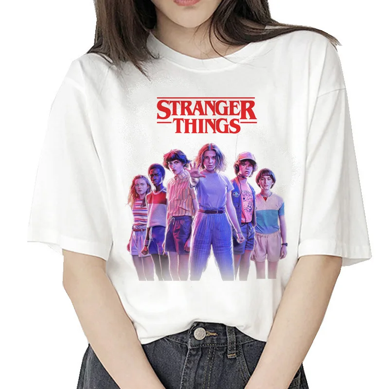 Женская футболка в стиле Харадзюку Винтажная с рисунком stranger things 3 mujer летний топ
