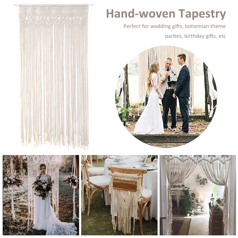 Тканый гобелен ручной работы хлопчатобумажная пряжа вязаная дверная занавеска