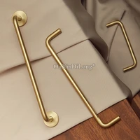 1pcs 3 77 15 74 solid brass the simplest knob and handle satin brass long handle nordic drawer pull cabinet door knobs gf498