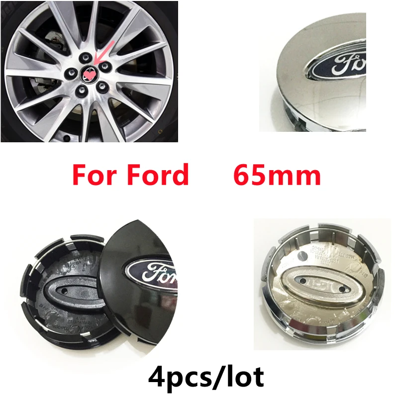 

4pcs/lot 65MM Car Wheel Center Cap Hub Caps Covers Badge Accessories for Ford Explorer Edge