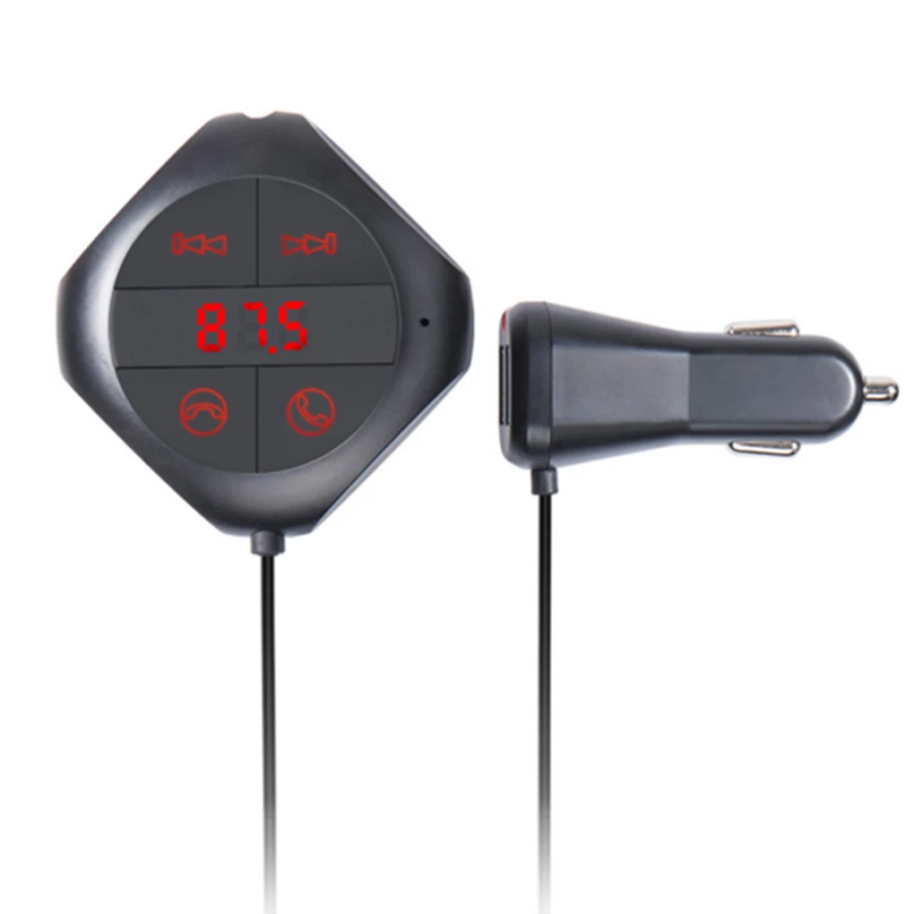

Автомобильный комплект громкой связи Q7S Bluetooth FM-передатчик аудио Музыка MP3/WMA плеер двойной USB Автомобильное зарядное устройство