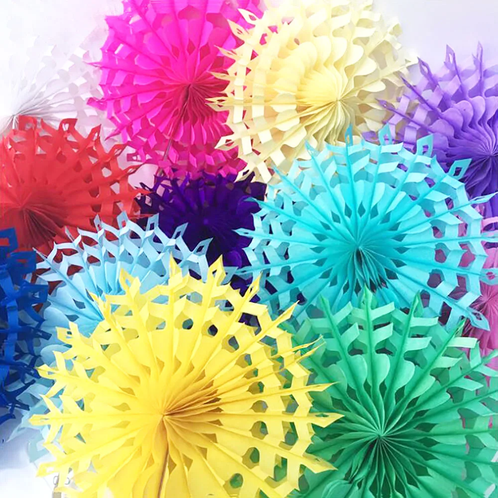 1pcs 30cm/35cm/40cm Snowflake Paper Fans Decoration Wedding Party Favors Happy Birthday Decor Baby Shower Decorations Supplies | Дом и сад